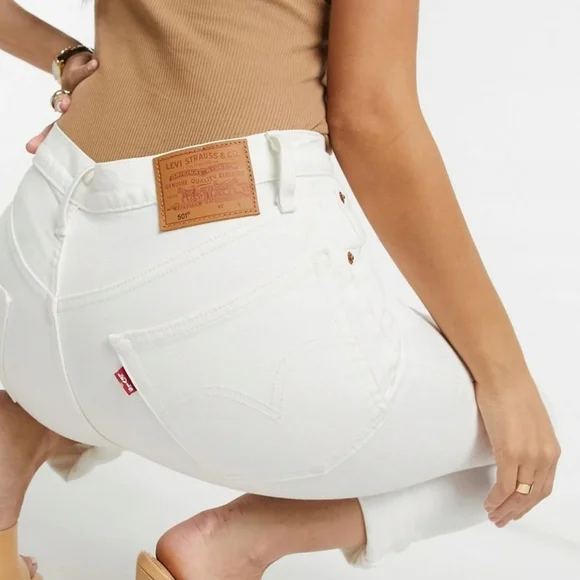 Levi's 501 High Rise Skinny In Cloud Over Sz 28 Nwt - Picture 14 of 15